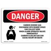 Signmission Safety Sign, OSHA Danger, 10" Height, 14" Width, Carbon Dioxide Gas Discharge, Landscape OS-DS-D-1014-L-2412